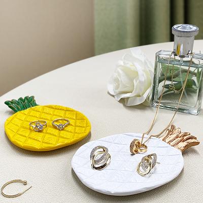 Resin Pineapple Dishes Jewelry Tray Cosmetics Ring Earrings Necklace Storage Trinket Dish Home Decor Table Organizer Coaster