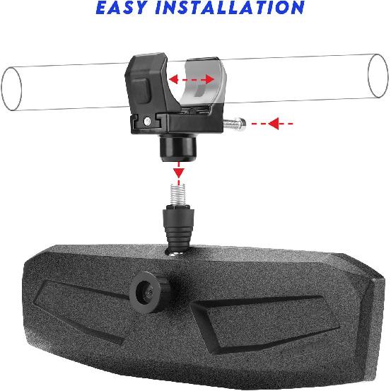 UTV Rear View Mirror,SXS UTV Mirrors HD,360°Adjustable Angle For 1.5" To 2.0 Inch Round Roll Cage,Compatible With Polaris RZR,Honda Pioneer,Kawasaki