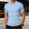 Men's Casual Short Sleeve T-Shirt with Collar, Breathable Shirt for Summer Everyday Wear
