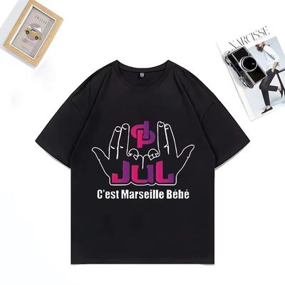 French Rapper Jul Graphic Tshirt Fashionable Hiphop Y2k Clothing Tshirt NEW Summer Pure Neutral Tshirt