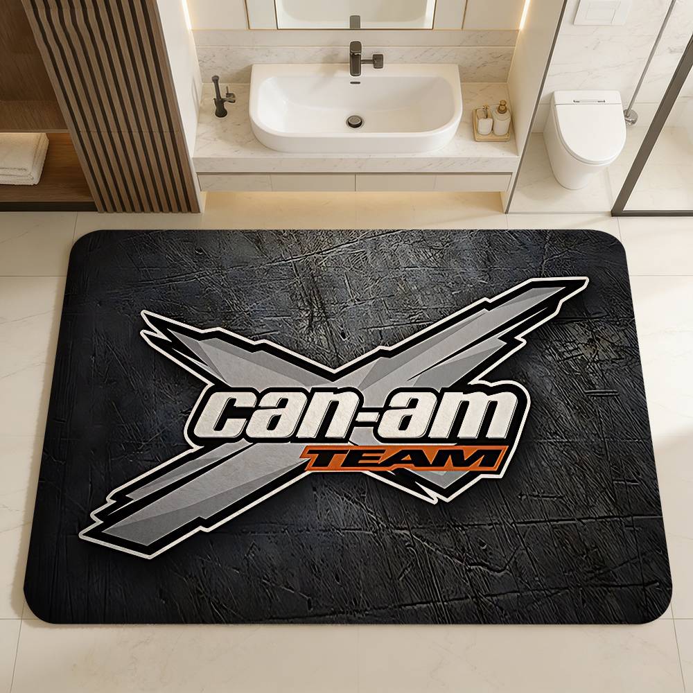 C-Can-AmS Spyder Logo Floor Mat Rectangle Anti-slip Home Soft Badmat Front Door Indoor Outdoor Mat Welcome Doormat