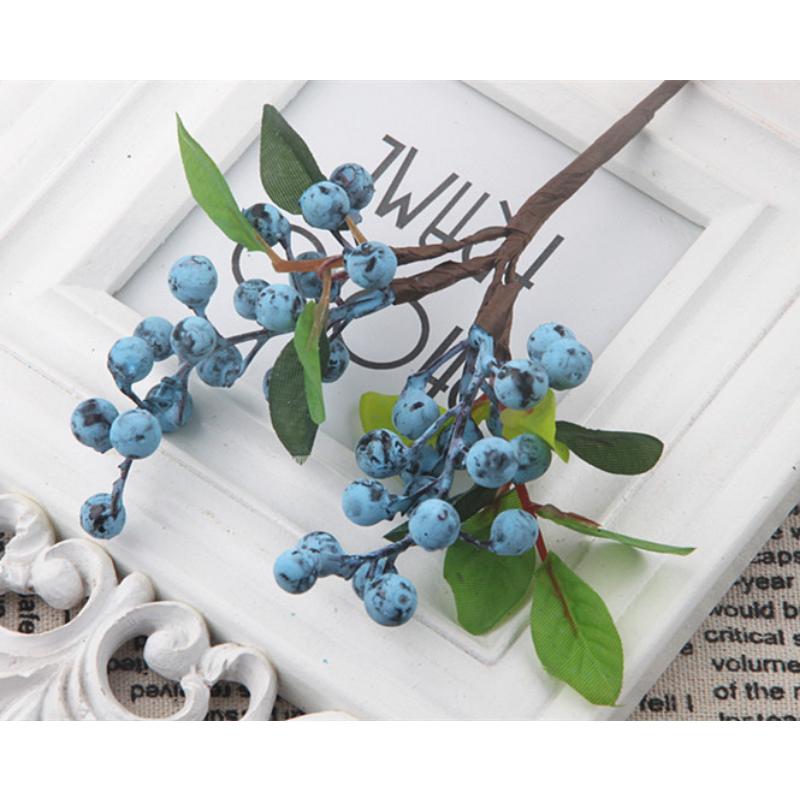 3Pcs Mini Artificial Berry Flower Christmas Fruit Fake Berry Simulation Foam Flower Decoration Wedding Family Table Arrangement