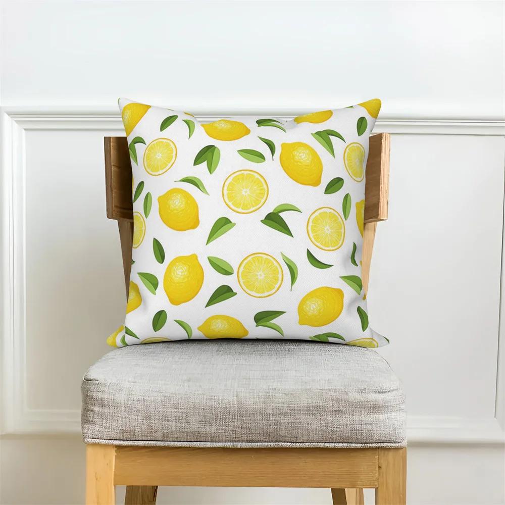 Fruit Print Pillowcase  Summer Home Decor Cushion Cover Sofa Car  Throw