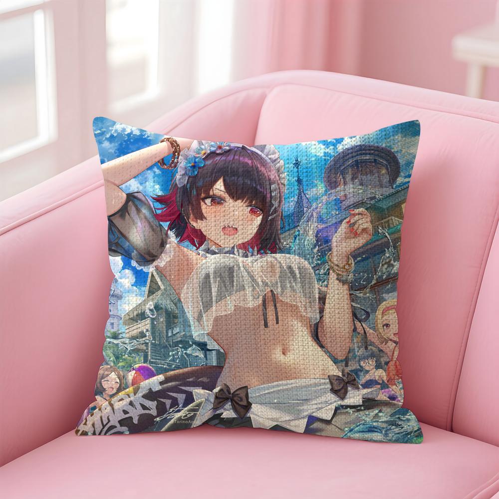 Game Zenless Zone Zero Joe Cushion Cover Natural Linen Pillow Case DoubleSided Print Decorative Sofa Pillowcase Home Decor Gift