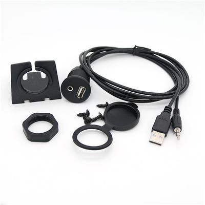 Female System-S KFZ Auto Media In Doppel 2 Fach USB A Eingang Adapterkabel 35 cm f/ür AUX Flash Drive f/ür VW Volkswagen f/ür Audi AMI MDI
