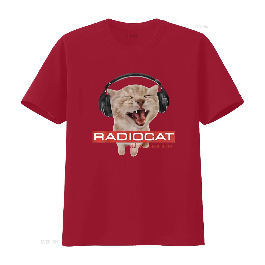 T-shirt Radiocat Radiohead Abbigliamento Divertente Top Elasticizzato Vintage Per l'Uso Quotidiano Uomo Grafica Casual Streetwear
