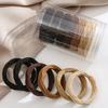 New High Elastic Durable Rubber Band Female Simple High Ponytail Hair Rope Head Rope High-grade Sense Hair Rope 5 Pieces A Set