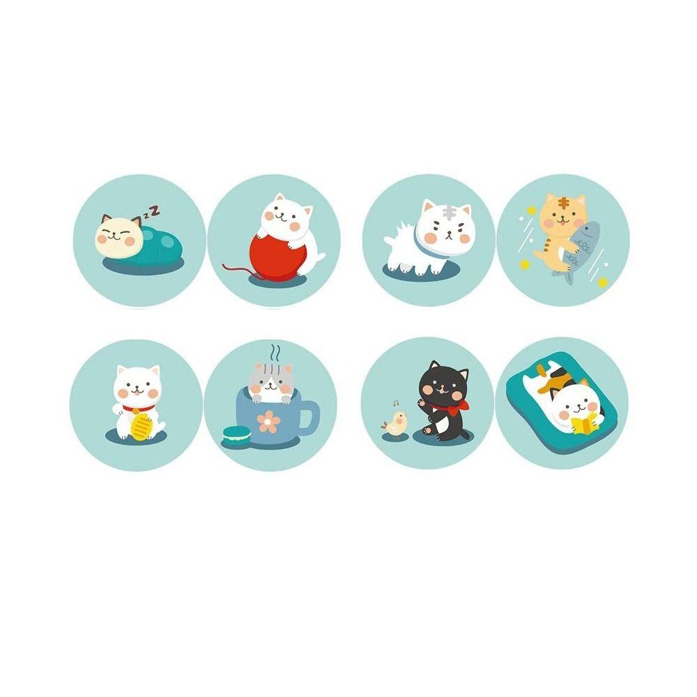 1 Inch Label Stickers Cat Label Mini Reward Stickers  Envelopes Card