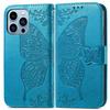 Shockproof Printed Butterfly Leather Flip Wallet Card Holder Case For iPhone 17 Air 16 15 14 13 12 Pro Max Plus 16E Phone Cover