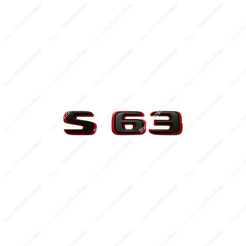 3D New style Two tone Number Letters S63 S65 S63L S65L ABS Emblem for W222 W223 Car Fender Trunk Logo Sticker