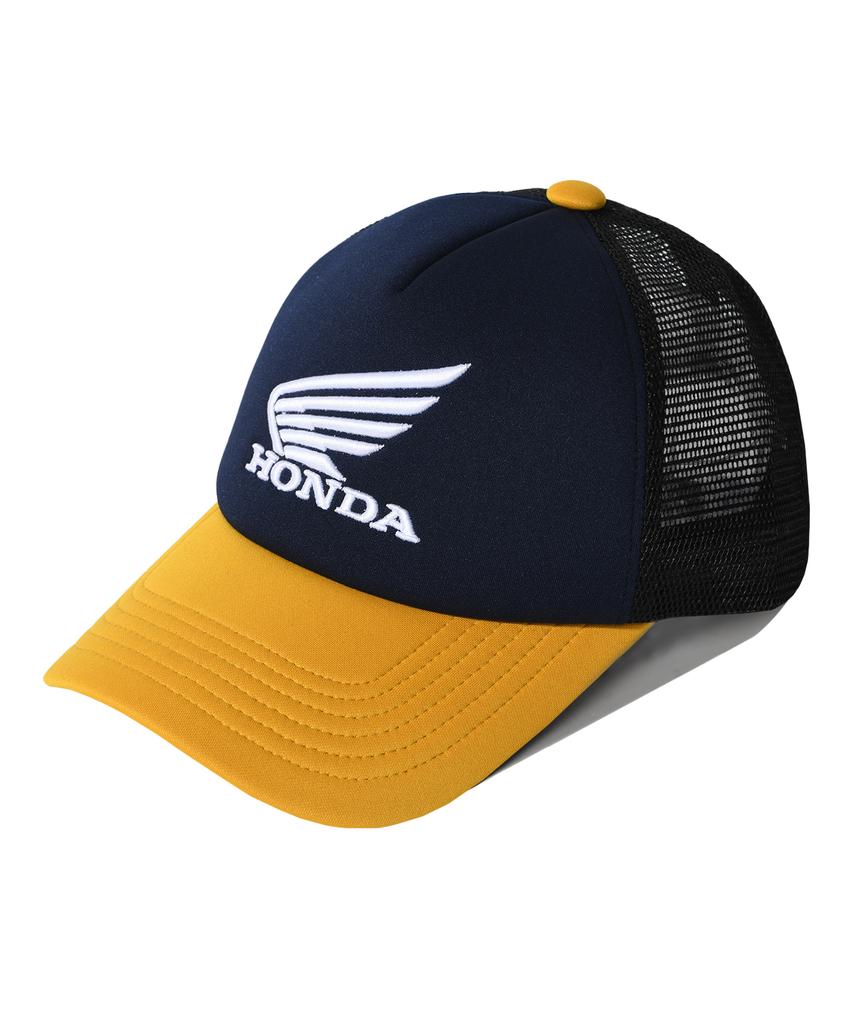 PHYPS MOTORCYCLE Honda Original Wing Logo Mesh Cap Navy