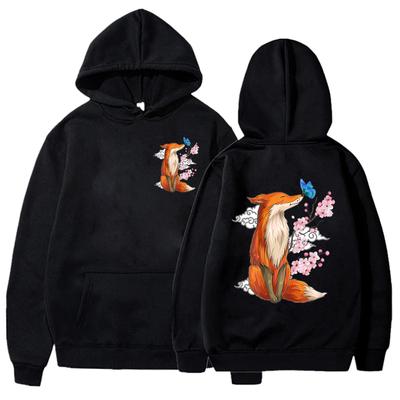 Casual Dames Hoodies Kersenbloesem Print Dames Hoodie Stijlvol Hooded Sweatshirt Top met Lange Mouwen Japanse Fuchsia Roze Hoodie Tops