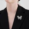 Schmetterlingsbrosche Funkelnde Faux-Kristall-Einlage Legierungsbasis Damen Anstecknadel Anzüge Mäntel Pullover Schals Abzeichen Outfit-Accessoire