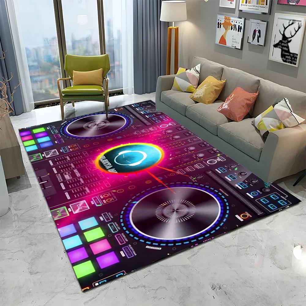 3D DJ Music Screen Keyboard Cartoon Carpet Rug for Home Living Room Bedroom Sofa Doormat Decor,Child Area Rug Non-slip Floor Mat