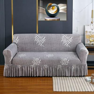 Accent Sofa Cover - Soft, Pet-Friendly, High-Stretch Fabric with Ruffle Skirt Design, Modern Light Luxury Home Decor for Living Room, Bedroom