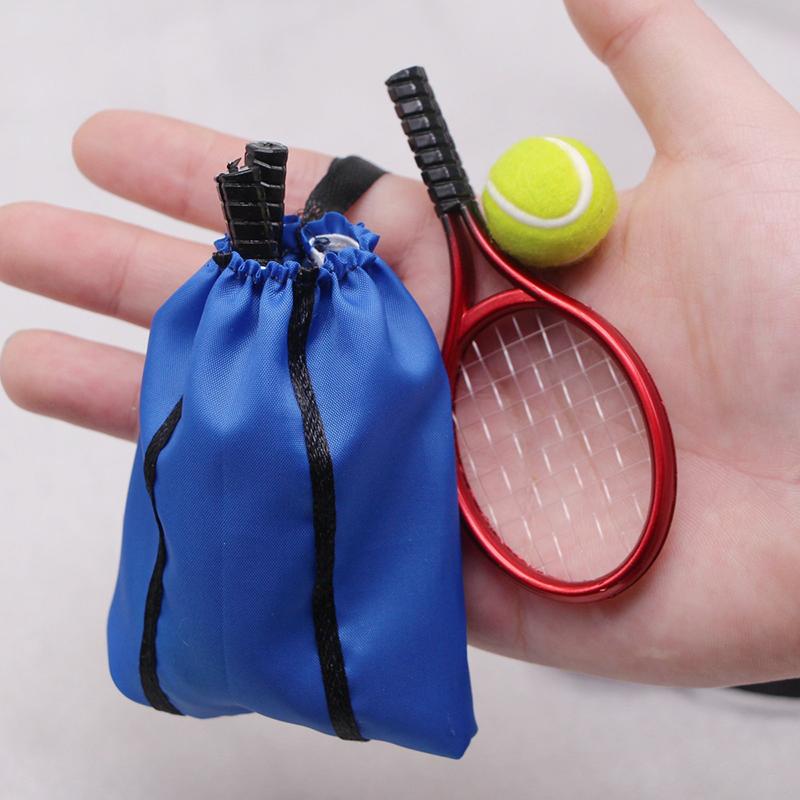 Dziecięca Miniaturowa Rakieta Tenisowa Miniaturowa Rakieta Tenisowa Domek Dla Lalek Tenis Sportowy Model Tenisowy