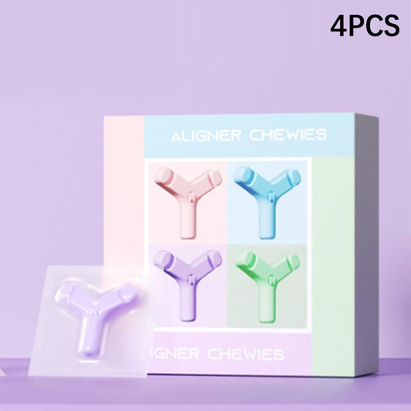 1/4Pcs Dental Aligner Chewies Silicone Teeth Stick Bite Orthodontic Bite Chewies Prevent Face Distortion Y Shaped