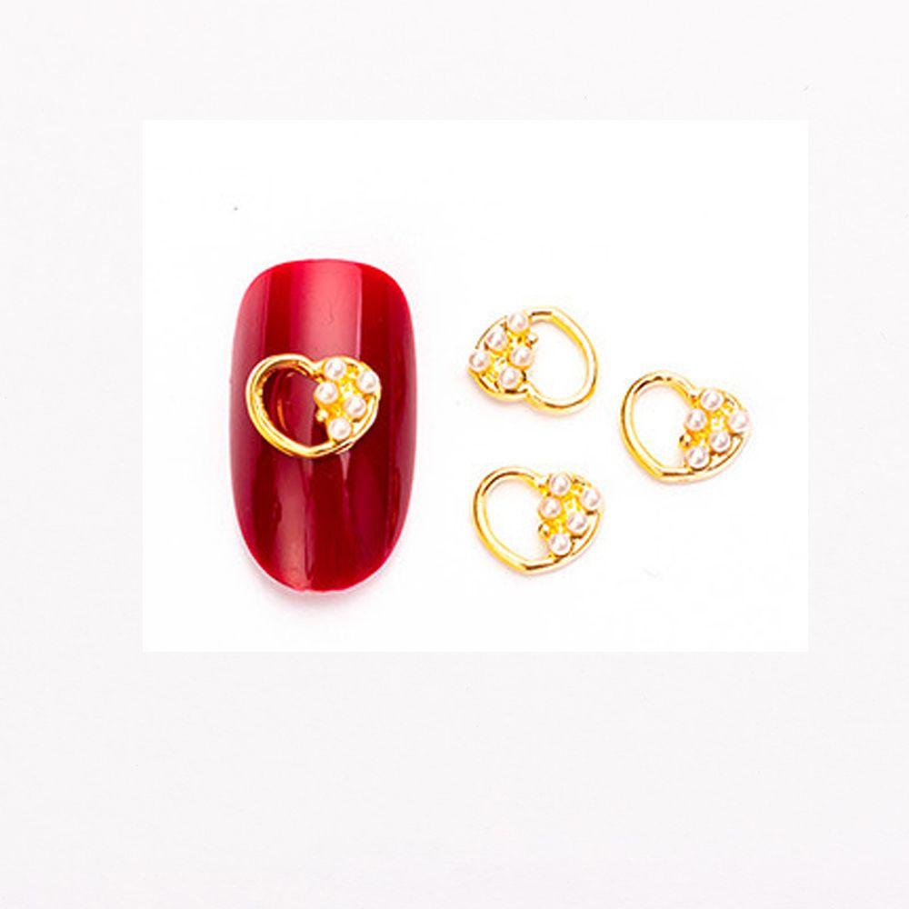 Buy Shiny Nail Art Charm Rhinestone Nail Art Jewelry Gold Silver Moon