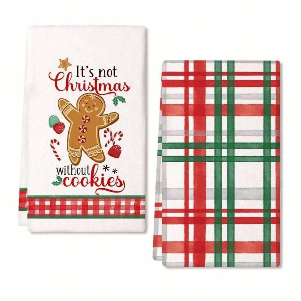 1pc/2pc/4pc/pack Christmas Scrub Sponge Creative Kitchen Dish Cloth Festive Cleaning Decor for Home & Table Kitchen Dish Towel Xmas Cleaning Supplies