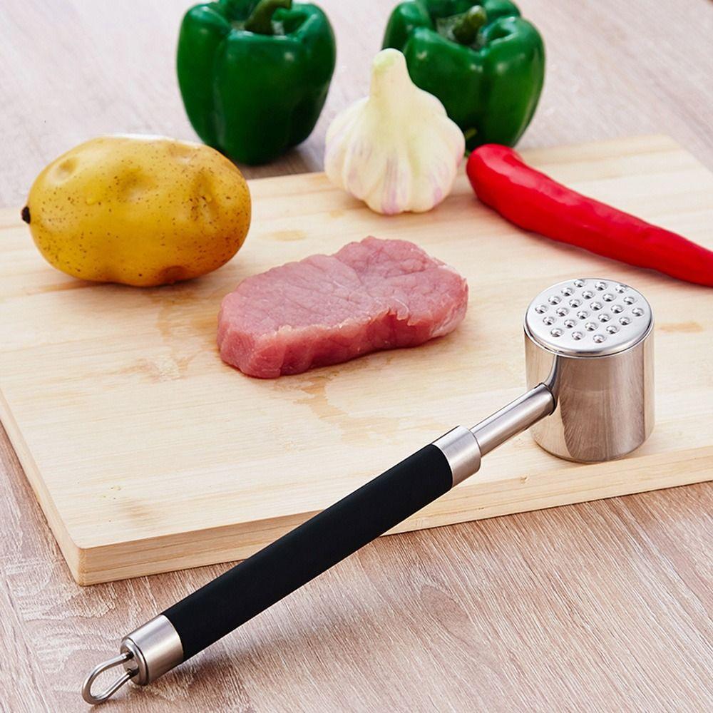 Double-side Meat Hammer Non-slip Kitchen Beef Hitting Tool Loose Meat Tenderizer  Steak Tenderizing