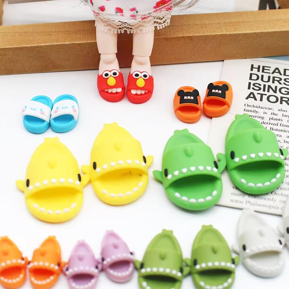 (Shoes Only)17Cm Labubu Accessories Shoes Dolls Can Wear Shark Slippers Fun And Stylish Casual Shoes For Playtime