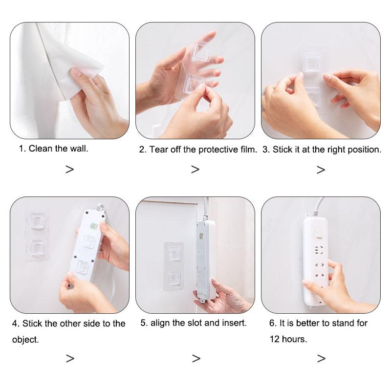Hanger Transparent Hooks Adhesive Suction Strong For Kitchen Cup Sucker Double-Sided Wall Hooks 5/10 Set Bathroo  Jewelry Accessory