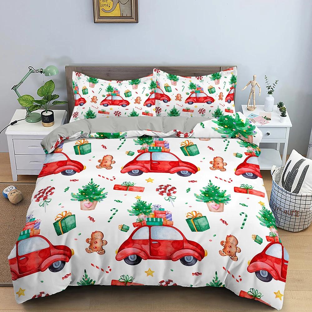 Christmas Merry Christmas Decorations For Home Christmas Duvet Cover Ornament Gift New Year For Women Children Teens Queen King