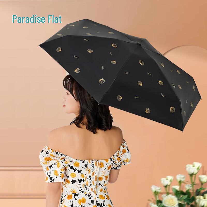 Heaven Umbrella 5-Fold Black Vinyl Anti-UV Parasol