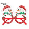 Occhiali da Festa di Babbo Natale Occhiali di Natale, Montature Festose Glitterate, Cappello Albero Pupazzo di Neve Orso Occhiali Divertenti per Bomboniere Pan di Zenzero