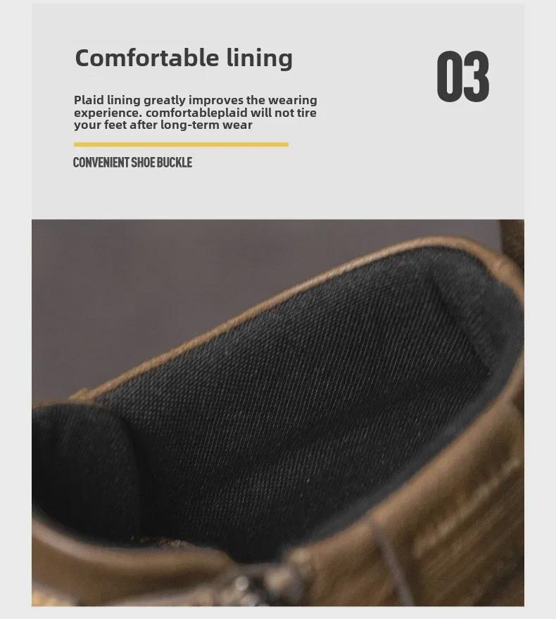 Pánské retro vysoké boty Martin - Kožené boty v britském stylu pro volný čas a do práce