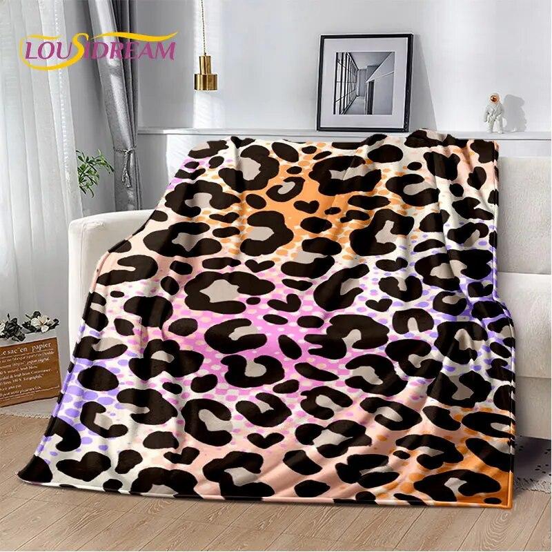 3D-Wild-Leopardenmuster-Serie, weiche Plüschdecke, Flanelldecke, Überwurf, Decke für Wohnzimmer, Schlafzimmer, Bett, Sofa, Picknick-Abdeckung, Kinder