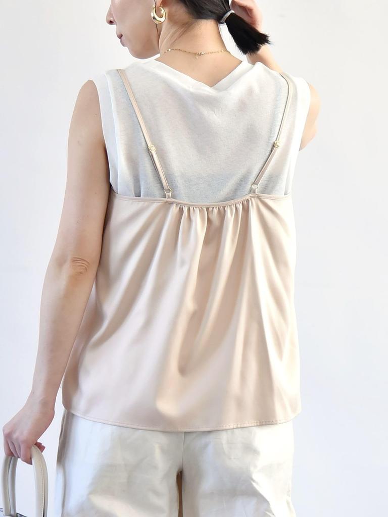 Caranciel Machine Washable Satin Lace 0 One Size Camisole, 611810002, Beige,