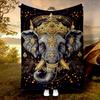 Elephant pattern Printed Blanket for Sofa Bed Travel Camping Living Room Office Conditioning Blanket for All Seasons Gifts