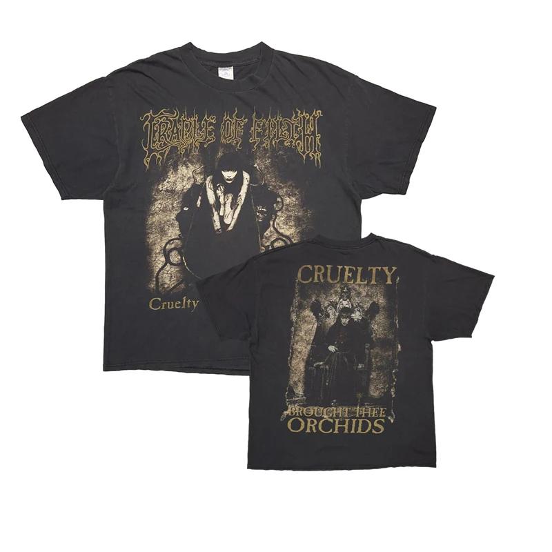 

Летние Мужские Женские Хлопковые Повседневные С Круглым Вырезом CRADLE OF FILTH Графический Принт Темный Металл Рок Короткий Рукав Ретро Уличная Одежда Топы S