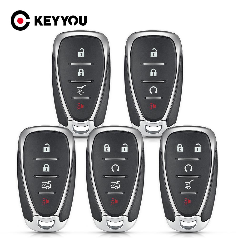 KEYYOU 1 Stück Fernbedienung für Autoschlüsselhülle für Chevrolet Cruze Malibu Camaro 2/3/4/5 Tasten Schlüsselanhänger Gehäuse