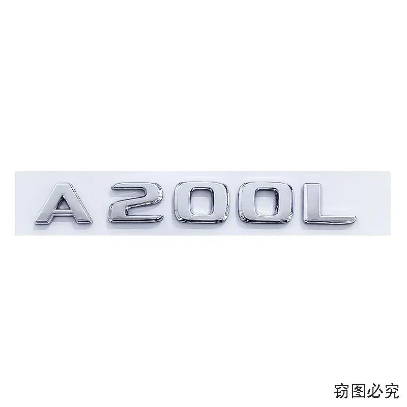 ABS Car Rear Emblem Badge Letters Side Decal Sticker Decoration for Mercedes Benz A180L A200L A220L Exterior Accessories