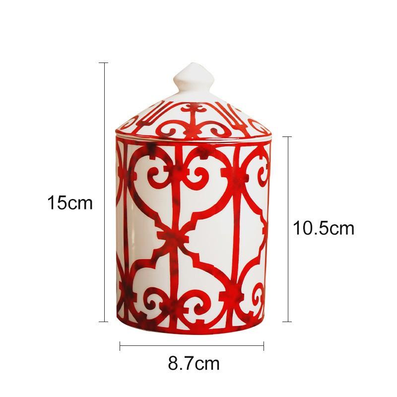 Vaso portaoggetti in ceramica con design sul viso, per gioielli, candele, decorazione da scrivania, contenitore in stile europeo