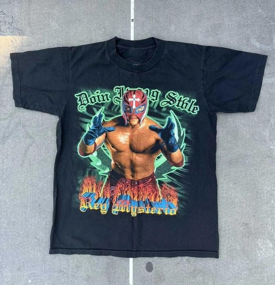 

Rey Mysterio T-shirt Black Cotton Tee All Sizes S to 5XL Unisex T-Shirt M