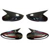 Carbon Fiber Style Ox Horn Rear View Mirror Cover Trim For Hyundai Sonata 11-14