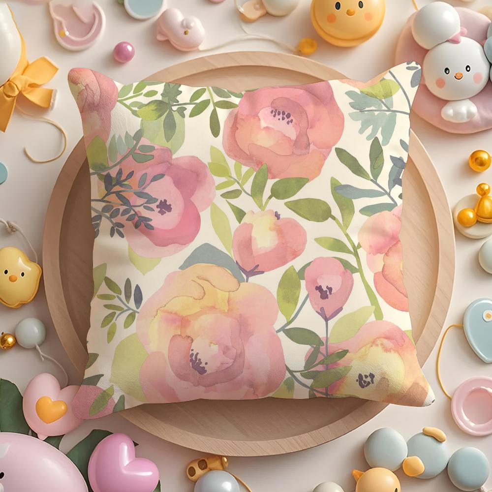 Hot sale TOP1 Retro flowers Cushion Cover Home & Car Multi-Scene Pillow Cover - Reversible, Soft & Durable for Daily Use