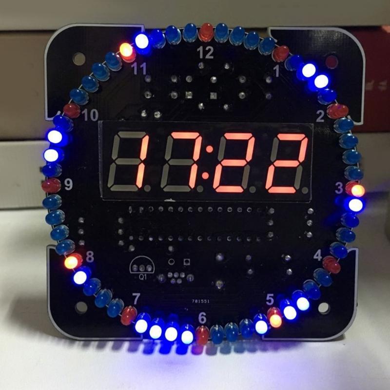 Digital Electronic Clock Soldering Set With Seven Offline Animations And Auto Dimming For Gifts And Workshops