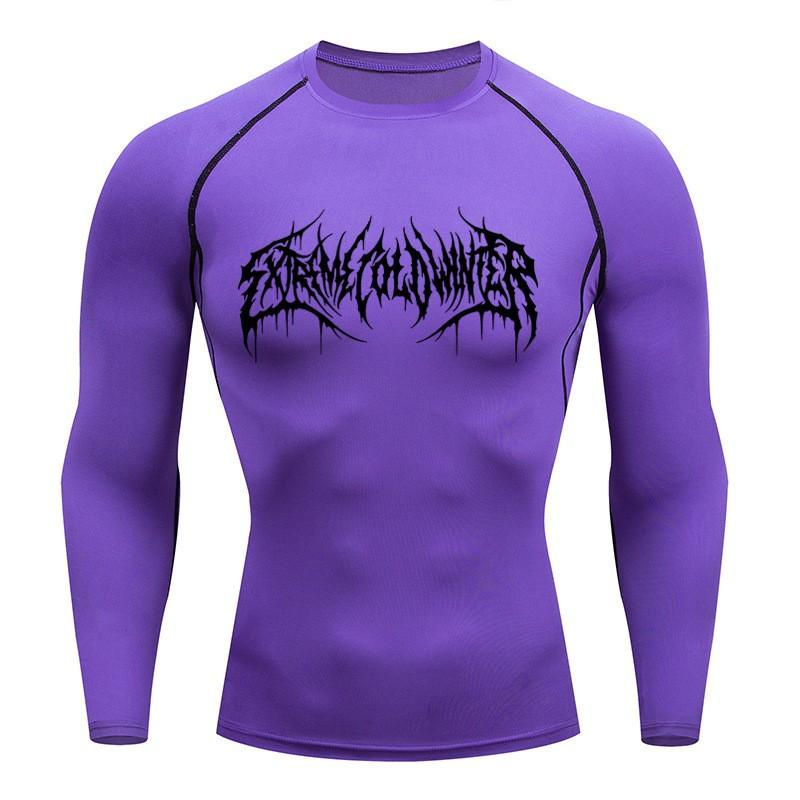Printed Men's Tight T-Shirt Running Compression Compression T Shirt Gym Fitness Jogging Short Sleeve Male Casual Shirt Tops