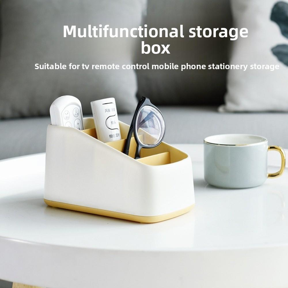 Multifunctional 4 Slot Remote Control Holder Multiple Colors Desktop Storage Box Organizer For TV Remote Stationery Home Hotel