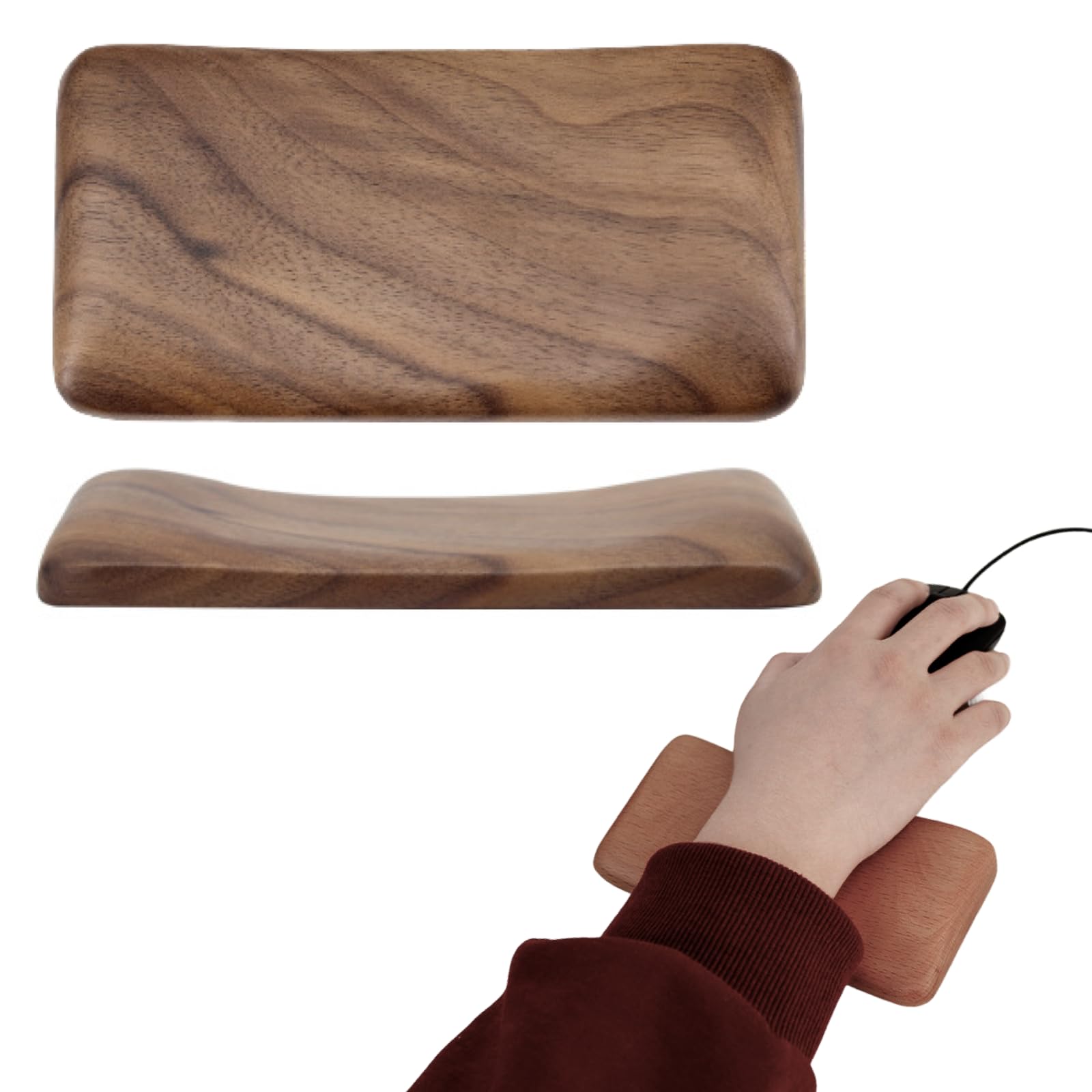 

Ailunate Подставка для запястья для деревянной руки, ладони, усталости запястья, поддержка запястья, мышь, подставка, отдых, отдых, тендинит, облегчение, противоскользящая,