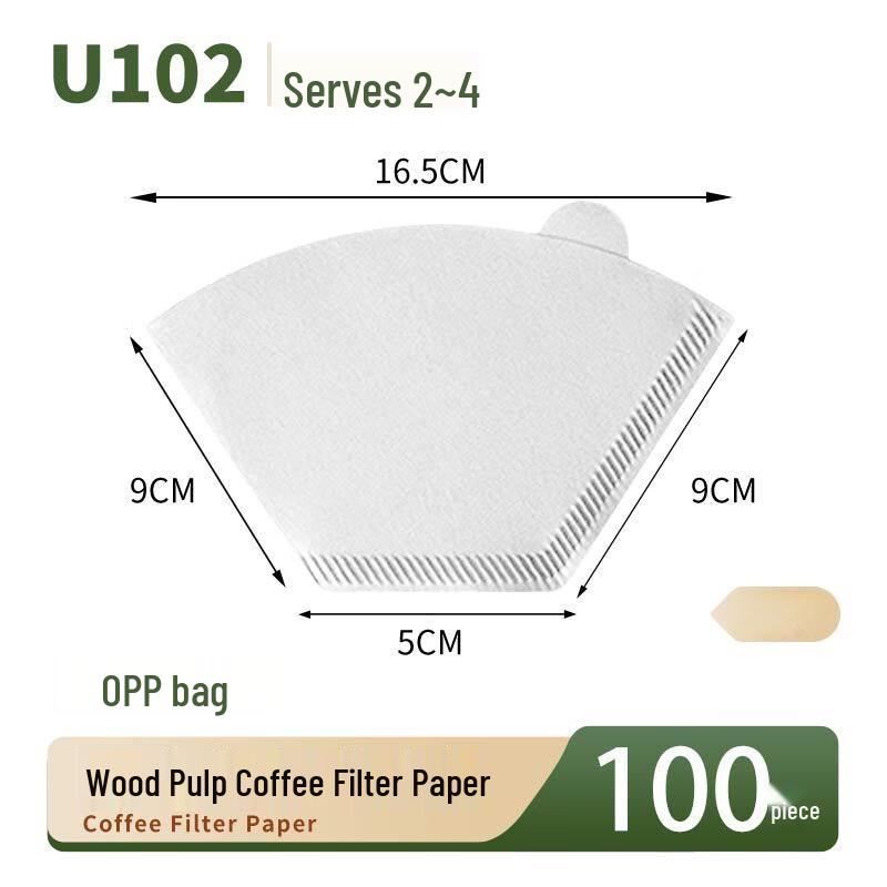 Chu An Bao Medium Fan-Shaped Coffee Filter Papers