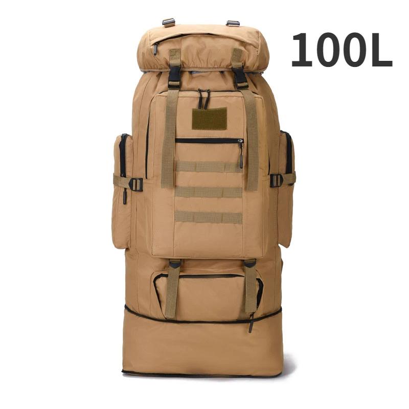 80L/100L Mountaineering Bag Climb Bag Tactical Backpacks Large Backpack Outdoors Hiking Camping Travel Bags