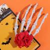 Flower Skeleton Hand Rose Hairpin Cloth Halloween Headwear  Ghost Festival Supplies