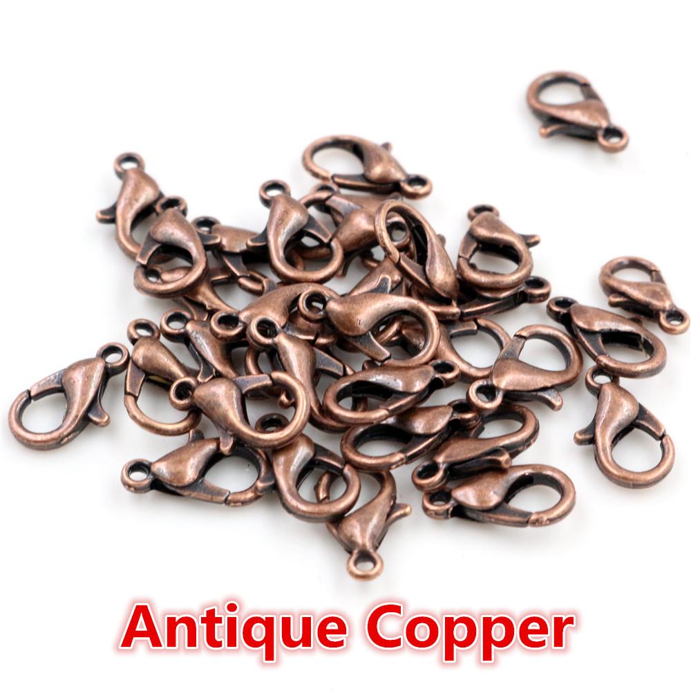 10x5mm/12x6mm/14x7mm/16x8mm 9 Färger Pläterade Mode Smyckesdelar, Legering Hummerlås Krokar för Halsband&Armband Kedja DIY
