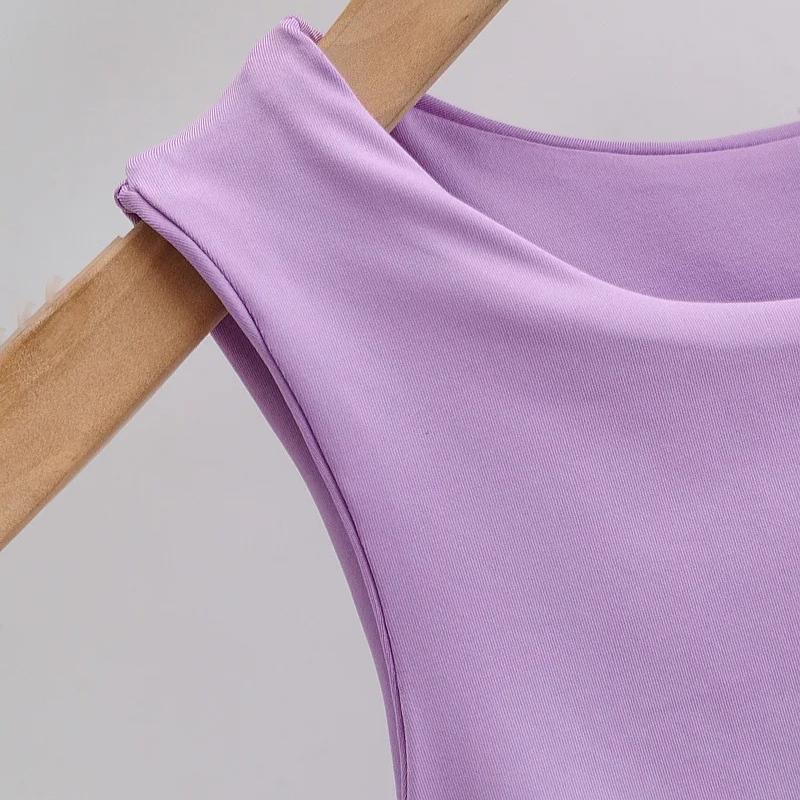 Slim Fit Běh Fitness Jóga Crop Tílka Dámské Jednovrstvé Jednovrstvé Ležérní Letní Vesta Kancelář Lady Elegantní Módní Tílka Camis 24094