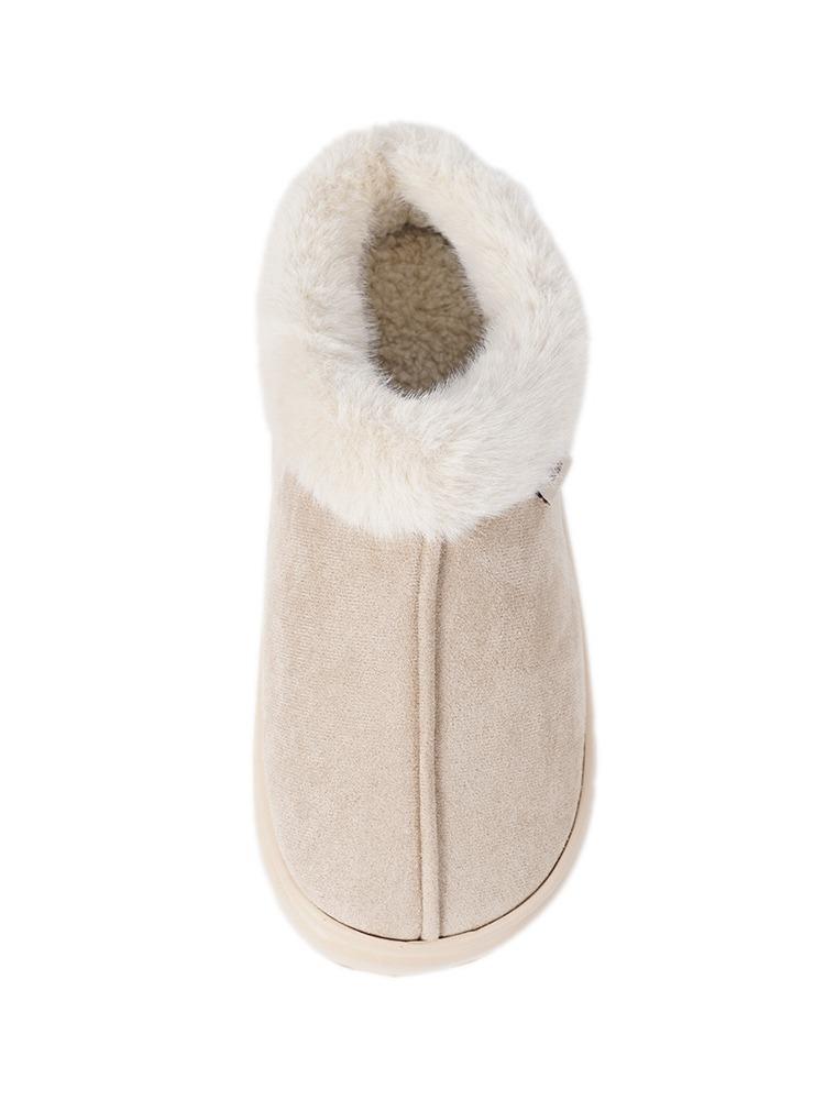 Hairy Slippers for Home Use, Anti Slip and Warm Cotton Slippers, Winter Women's Thick and Plush Cotton Slippers
